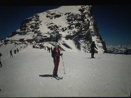 Klein Matterhorn, der Schlepplift zum Gobba di Rollin wurde noch gebaut