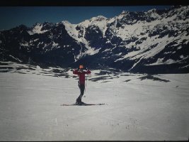 Cervinia Seite, Abfahrt ging noch bis 2500m (Plan Maison)