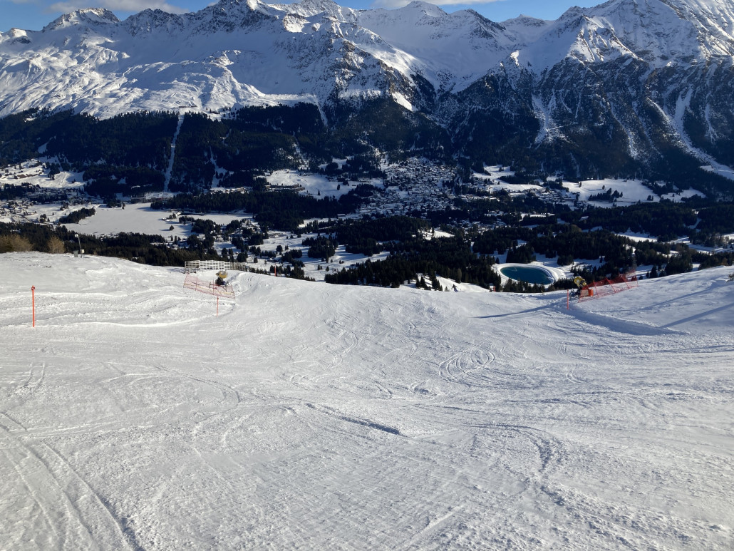 Auch die 42a war tadellos zu fahren. Generell war auf den Pisten wenig los, wie hier zu sehen.