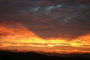 Die erkennbaren Umrisse sind das Stift Göttweig