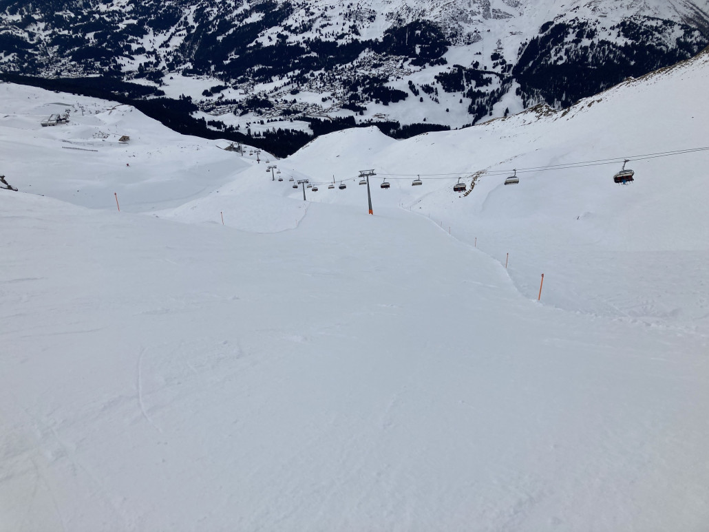 20. Um 12 Uhr war die Piste noch so gut wie selten