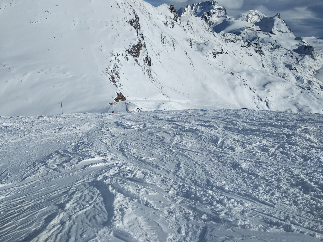 Piste am Rothorn zerfahren 1