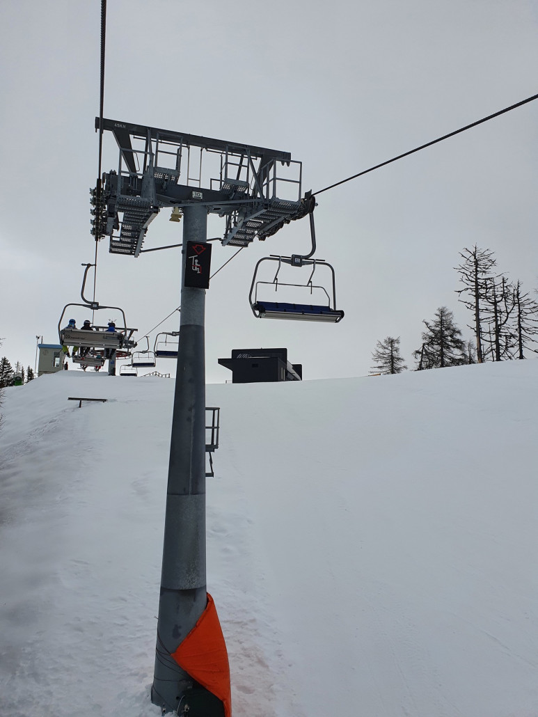 Blick auf die Bergstation aus der Schartenbahn