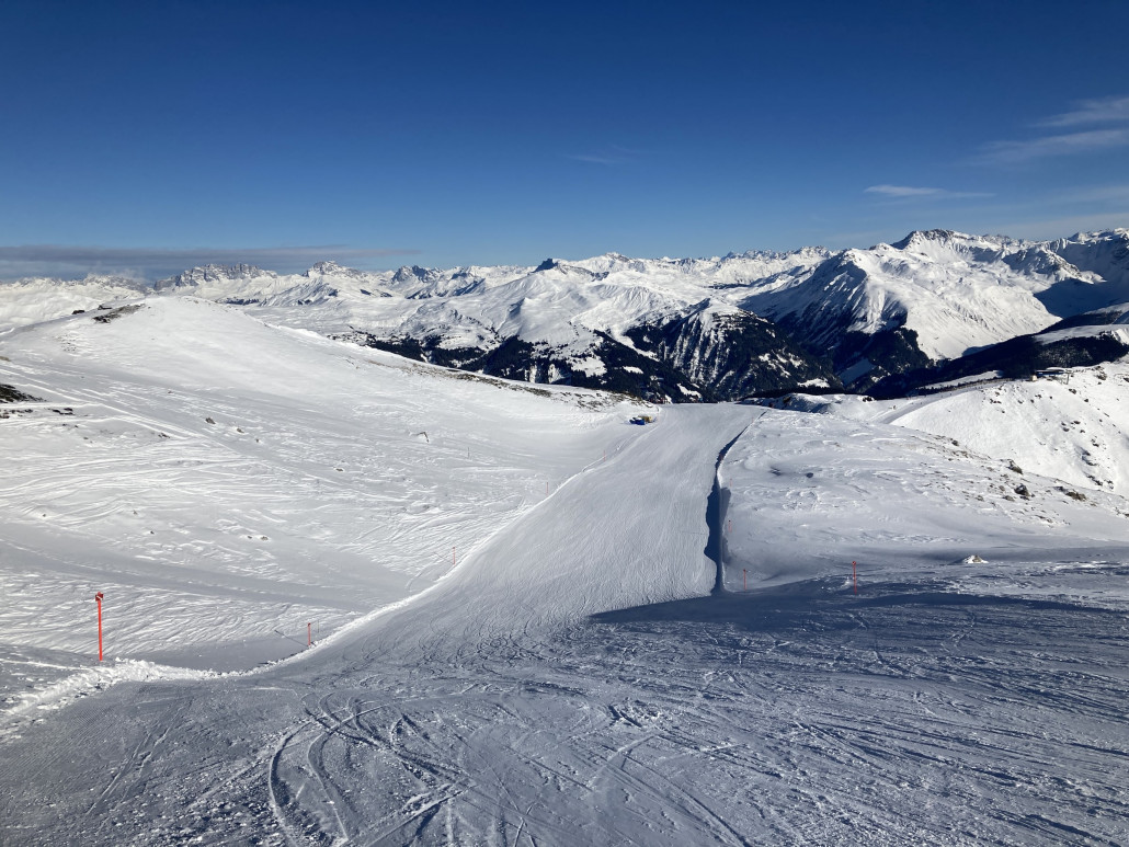 Die Piste vom Weisshorn war heute extrem gut!