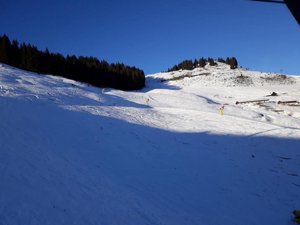 Köglbahn: oben gut, unten etwas glatt: keine Hügel wie sonst