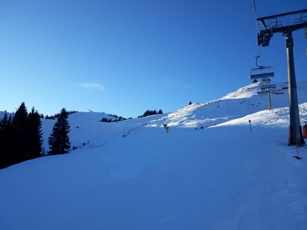 Köglbahn: Die von unten gesehen linke Piste war hart und glatt und hat mir am wenigsten gefallen.