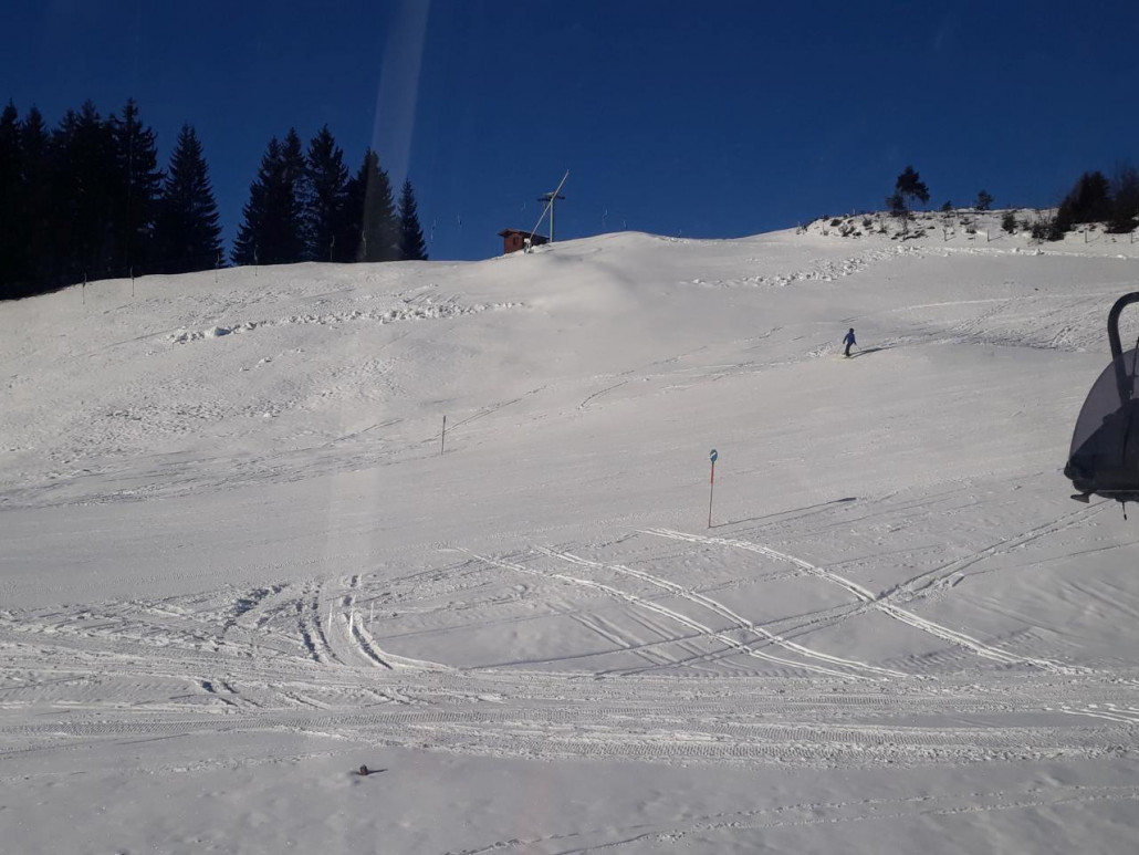 Poldanger, noch nicht in Betrieb, Schnee wäre genug da