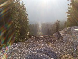 Strecke von der Bergstation aus