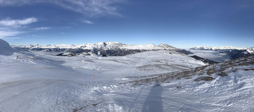 Dafür ist das Panorama auf der blauen Windegga trotz vielen Steinen einfach wunderbar
