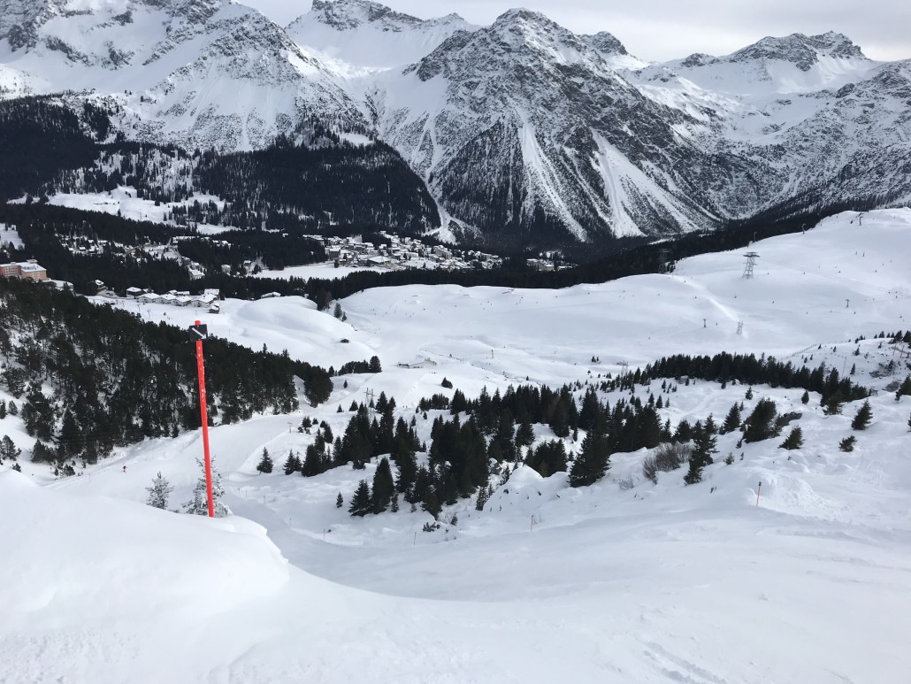 Die Black Diamond wird zwar jede Nacht nachbeschneit, aber das hilft auf dem eisigen Untergrund auch nur wenig. Schade, wenn ich an den 21.12. zurückdenke.