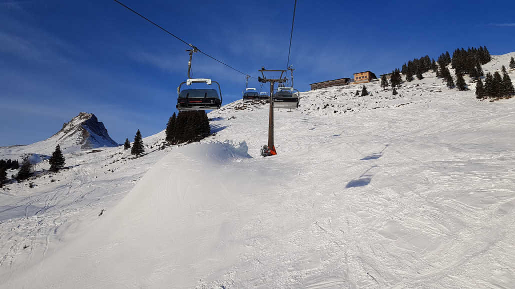 Ordentlicher Beschneiungshaufen