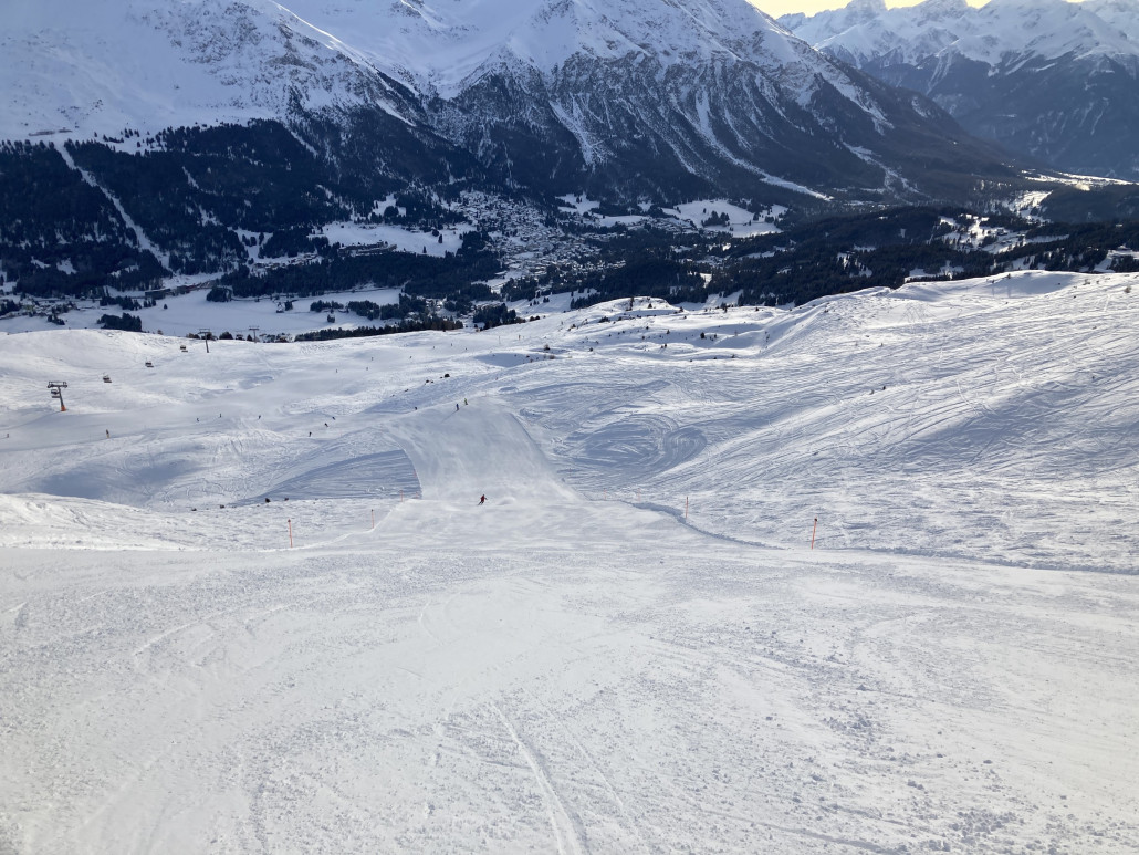 Die Schwarze am Lavoz ist im Vergleich zu letzter Woche mit deutlich weniger braunen Stellen und Steinen durchsetzt.