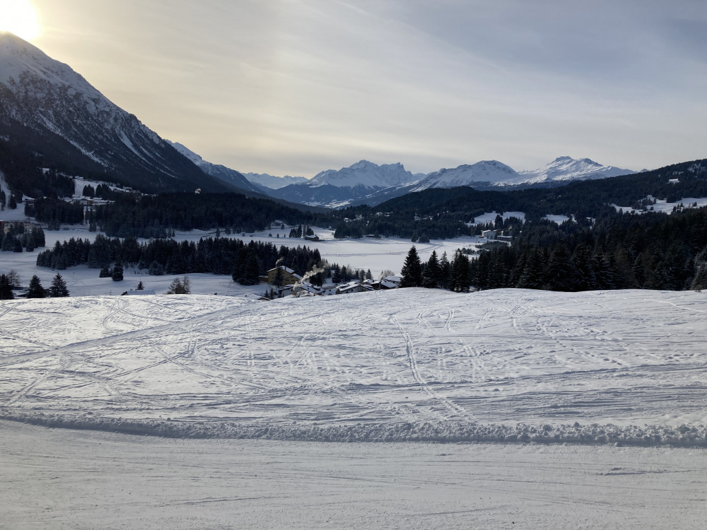 Blick über den Heidsee, welcher übrigens seit heute begehbar ist. Sehr cool.