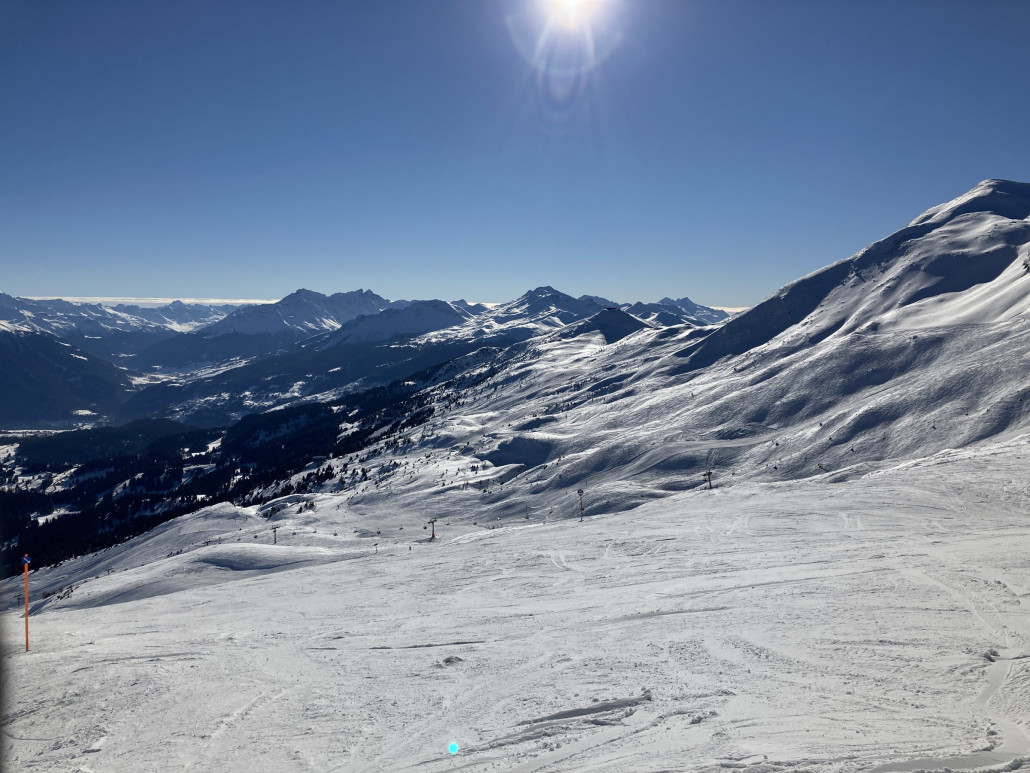 Aussicht bei der Bergstation Sesselbahn Cumacheals