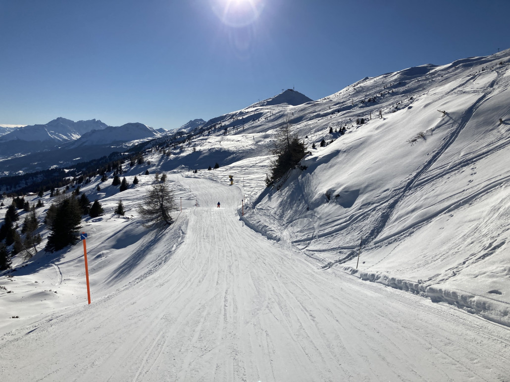 Betreffend Ausblick ebenfalls sehr ansprechende Verbindung Lavoz - Alp Nova.