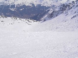 Piste de Lona (16a) von ganz oben aus fotografiert.