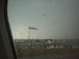 Ankunft Calgary: Gewitter.
<br />10 Minuten später: strahlender Sonnenschein!