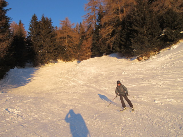 erster "echter" Pistenabschnitt am Larchegg (ca. 1.620 m)