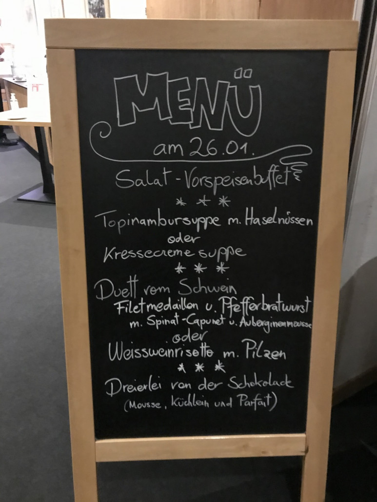 Das Halbpensions-Menü