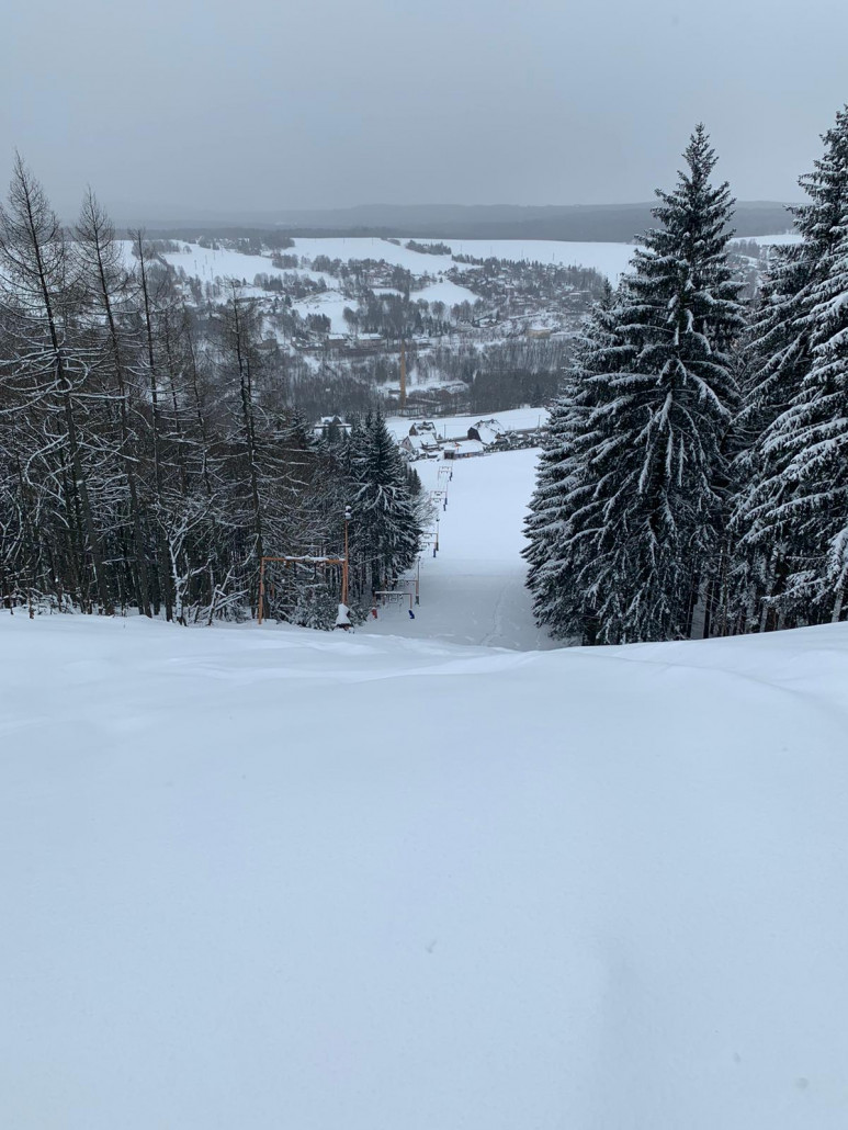 Piste bzw. Steilhang vor meiner 1. Abfahrt