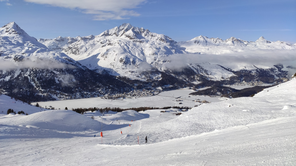 Corvatsch Piste Richtung Alpetta