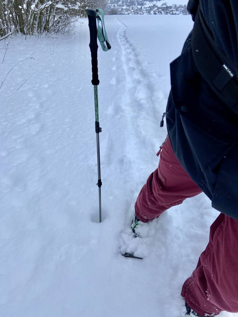 Meine Aufstiegsspur - das Gelände bietet wenig Anforderungen an Fitness und Technik, mit normalen Schuhe wäre es aber anstrengend geworden