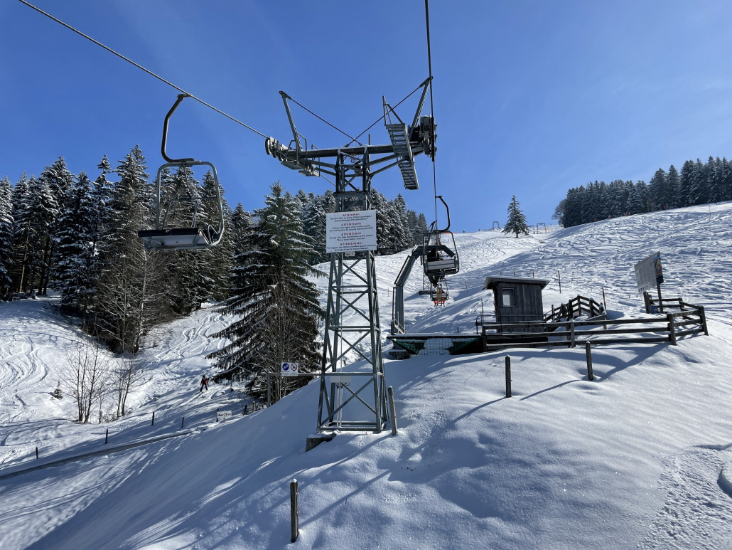Mittelstation für die Sommerridelbahn