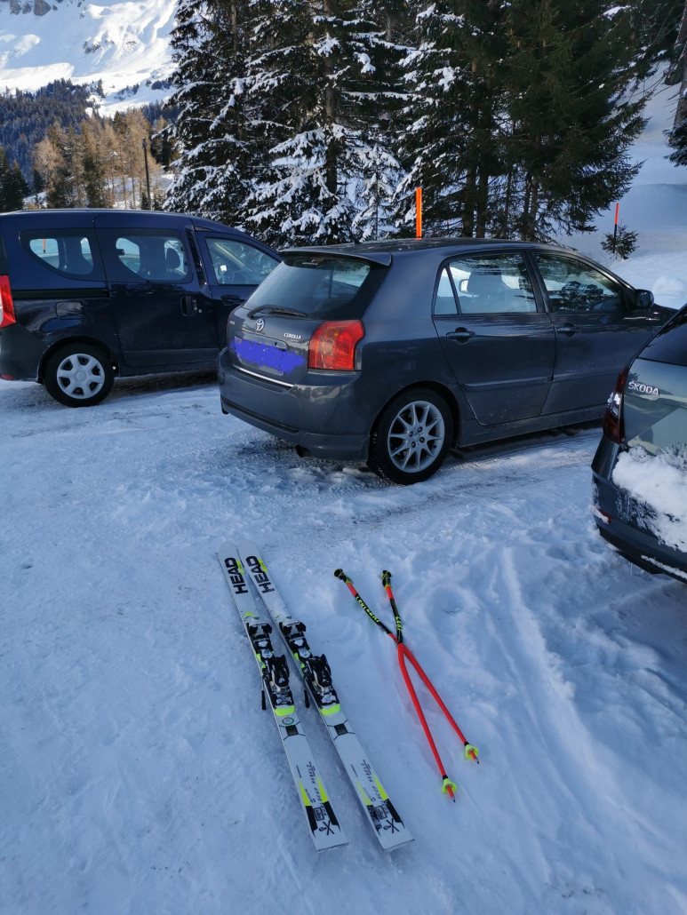 Proschieri-Parkplatz eignet sich gut für einen schnellen Materialwechsel. Mein Parkplatz der Wahl mittlerweile.