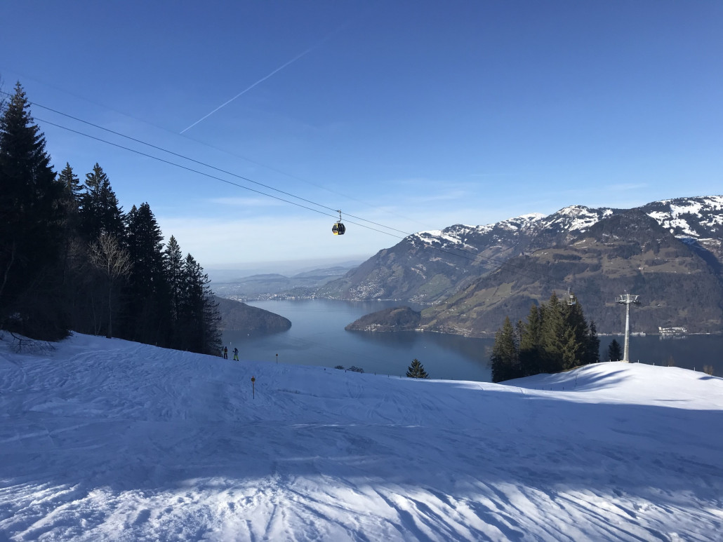 Beim Standardbildstopp ist noch tiefer Winter und der Schnee trotz der Wärme knüppelhart