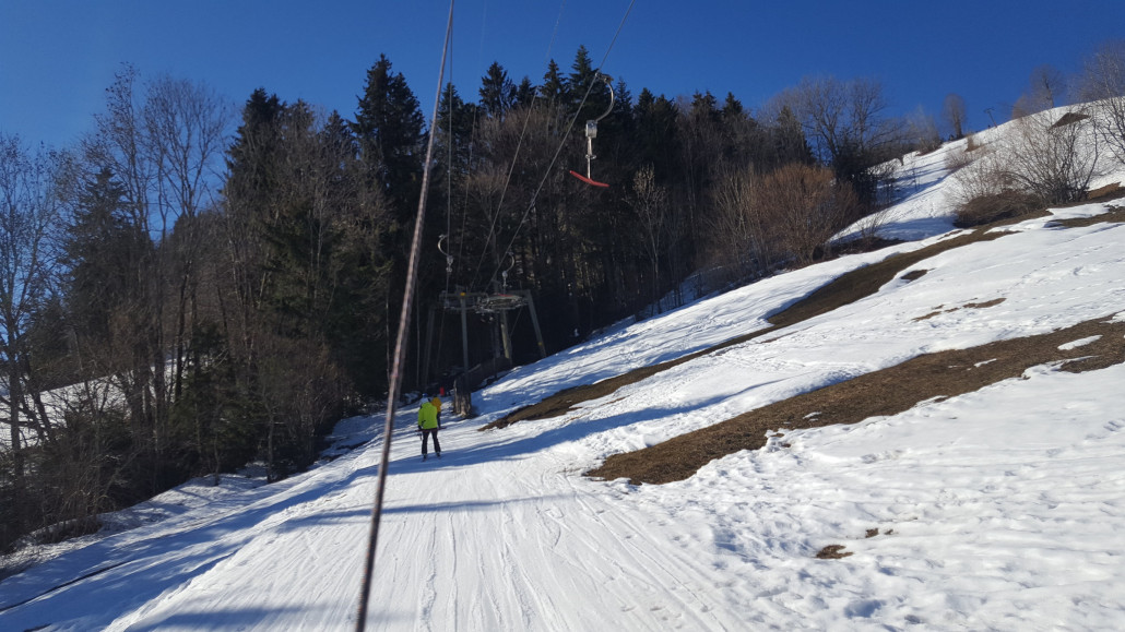 Die kurve ist das Besondere am Haldenlift