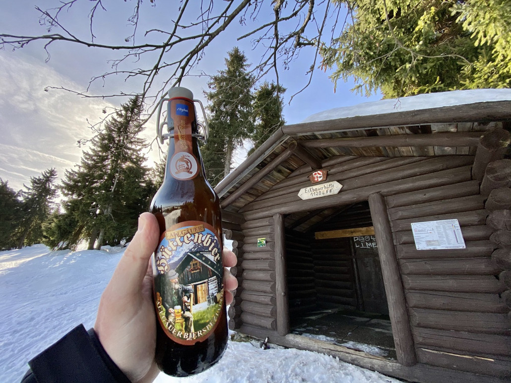 Im zweiten Anstieg habe ich eine Genusspause am Eckbauer eingelegt - ein halbes Helles hatte ich mir verdient