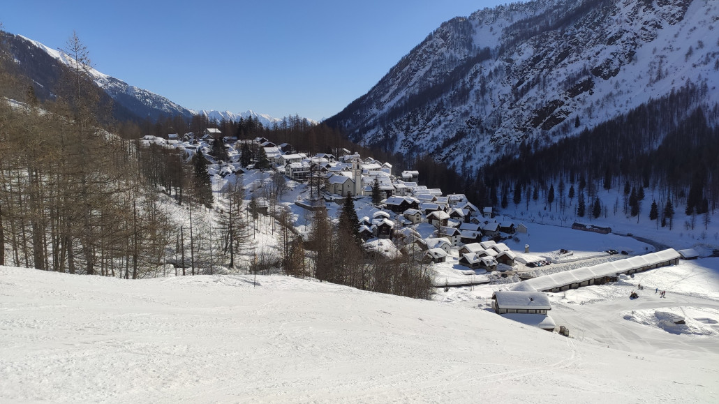 Endhang der schwarzen Talabfahrt