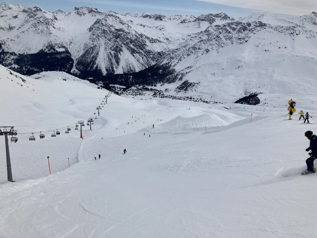 Im Steilhang der Piste 9