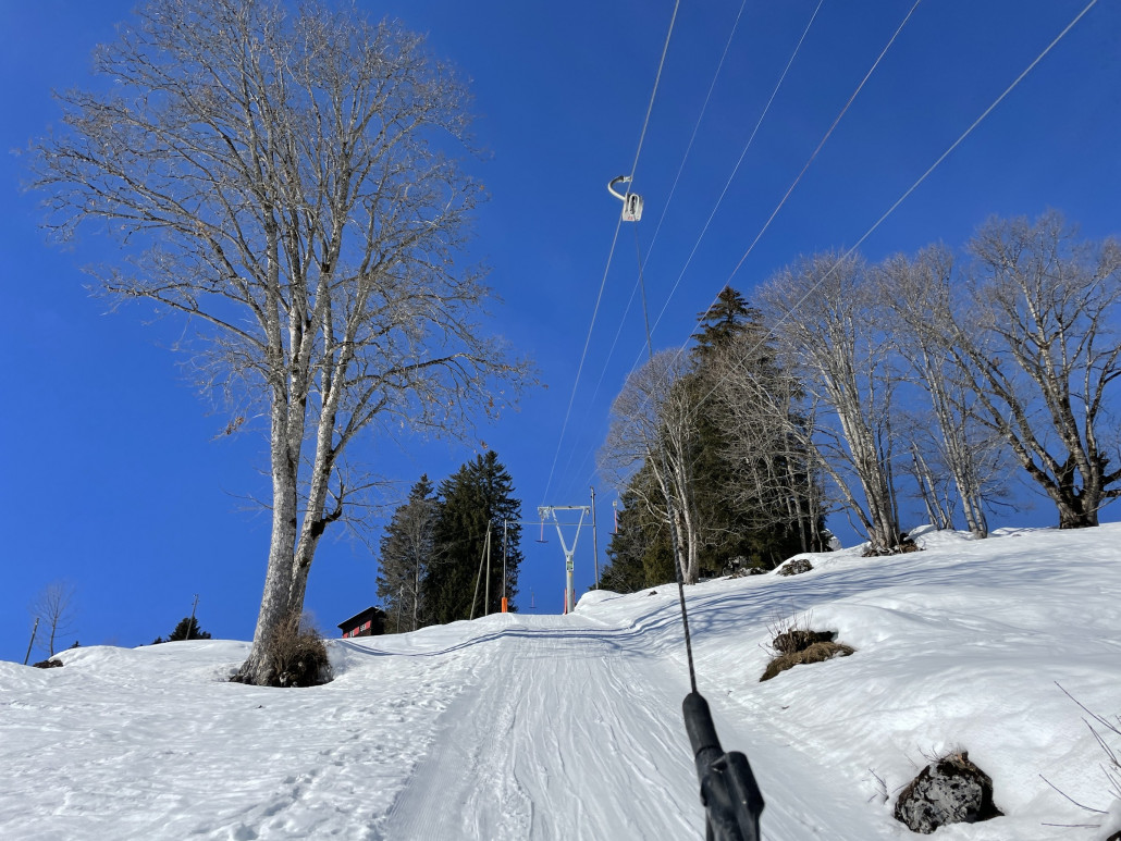 Bergfahrt Skilift Mattwald.