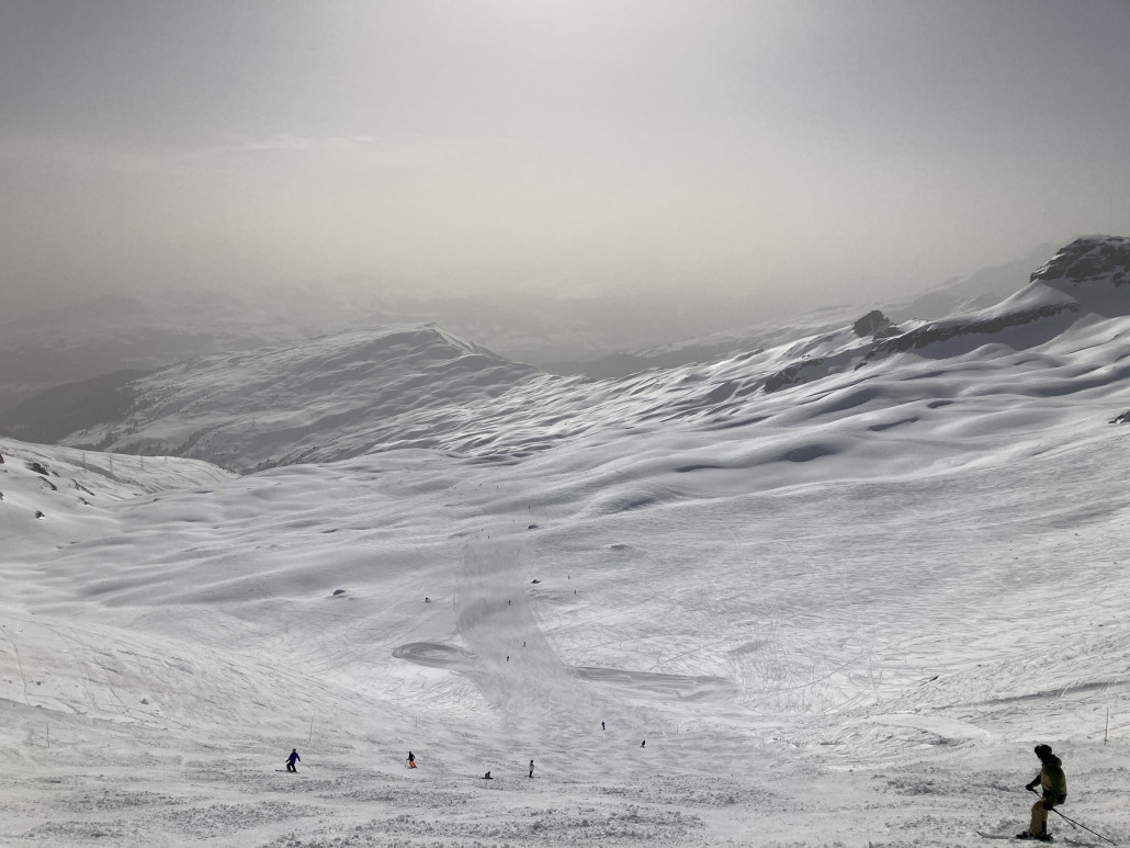 Landschaftlich und bezüglich Trassierung wunderbar: Die Sattelkabfahrt. Aber auch extrem sulzig.