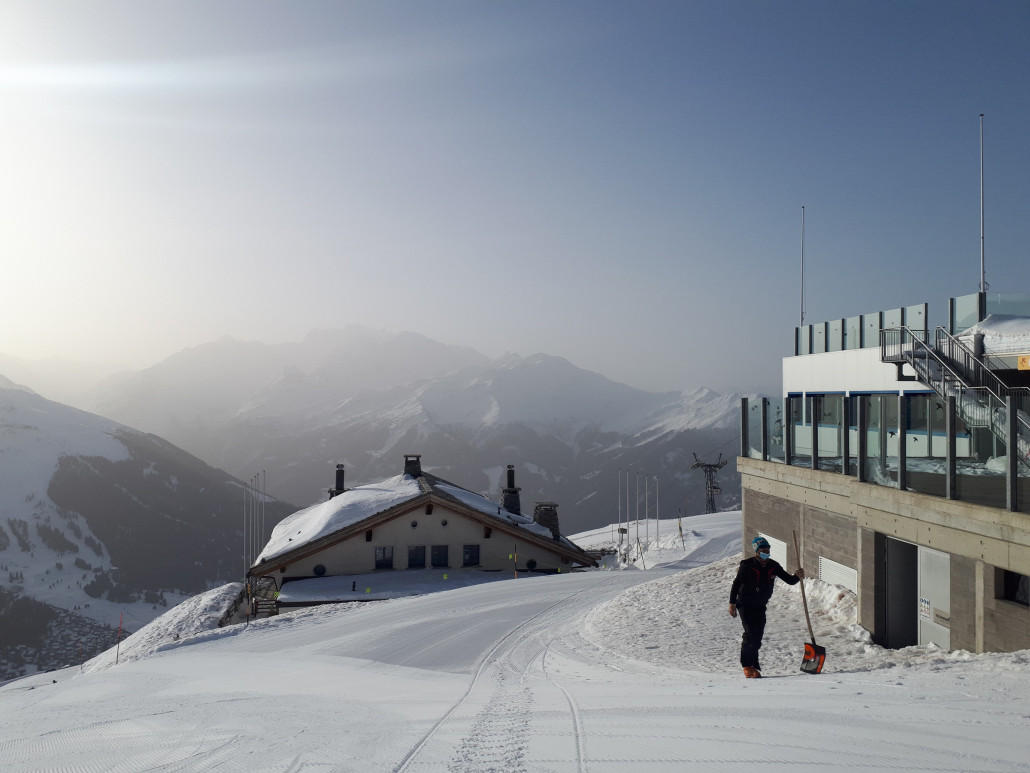Oben am Savoleyers. Die alte 4er Gondel will ich morgen fahren