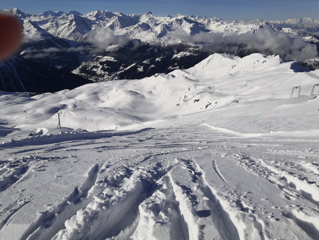 Die heutigen Pistenverhältnisse, die Pisten waren sehr schnell zerfahren.