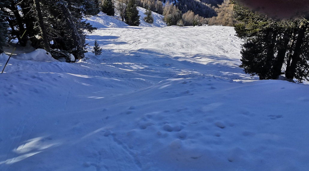Tälchen auf der gelben Piste.