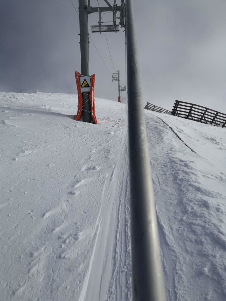 Steilstück des Poma-Lifts.