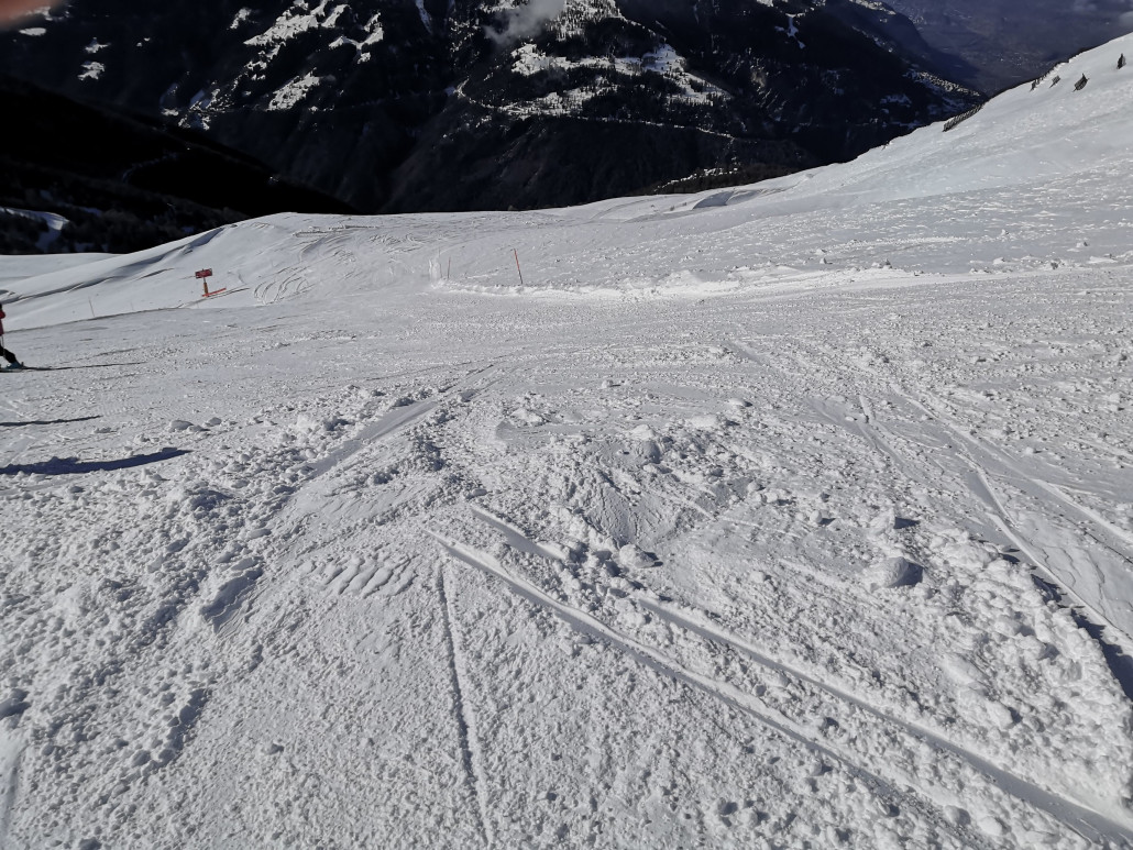 Oberer Pistenabschnitt, auch toll zu fahren