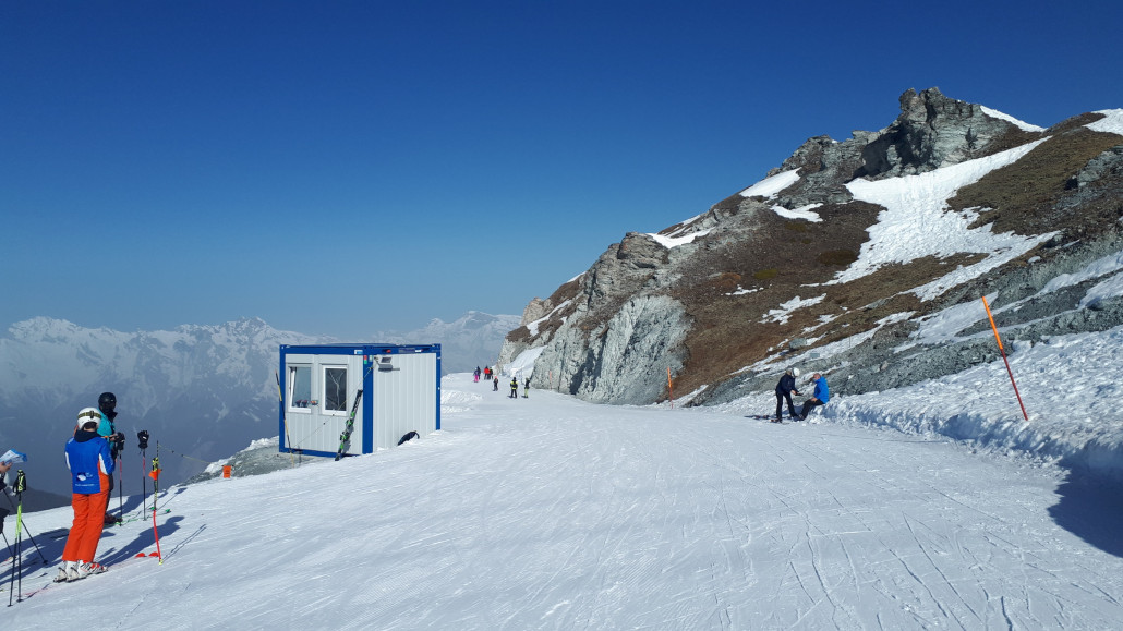 Sprung zum Greppon Blanc. Heute ging es ohne Umwege dort hin und damit musste man nur wenige Bügel lang anstehen.
