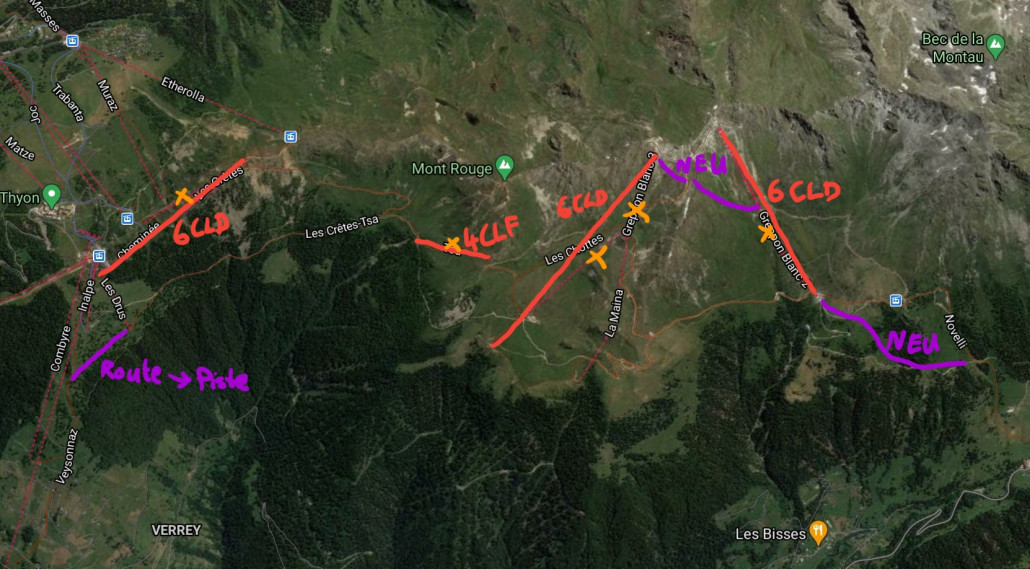 Meine Idee für die Verbindung Veysonnaz - Siviez