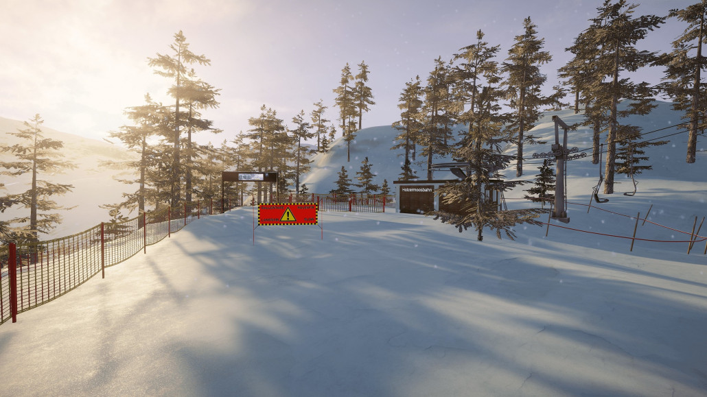 Etwas im Abseits des Skigebietes: Talstation 2-CLF Holzermoos,