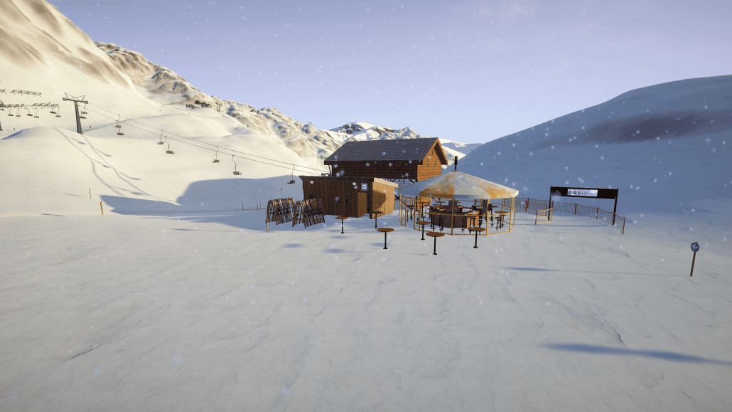 mit Schirmbar und WC