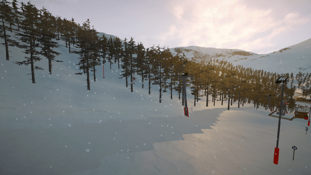 der Slalomhanglift mit beleuchtbarer Lifttrasse