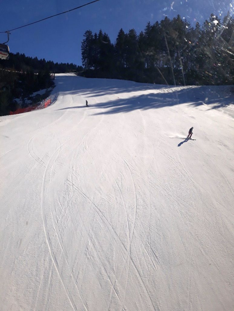 Talabfahrt in Westendorf: sehr kompakt, nicht griffig