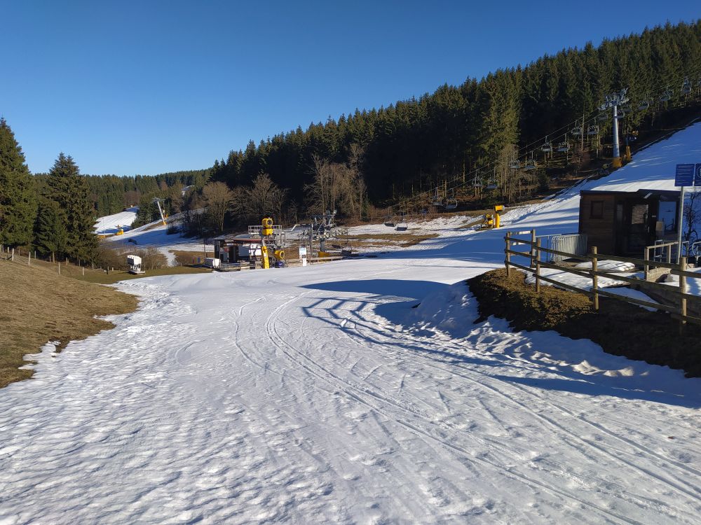 Am BBX. Der Bereich hat deutlich mehr Schnee als sonst.