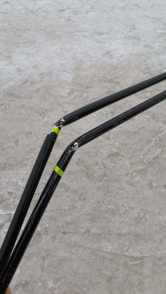 Meine Stöcke, nach dem Benützen des Lifts unbrauchbar