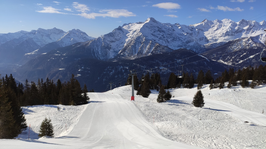 Rote Piste ab Brüsada - niemand zu sehen