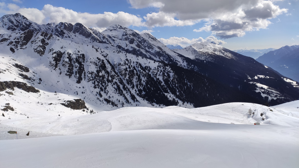 Blaue Piste Canalone, ziemlich breit